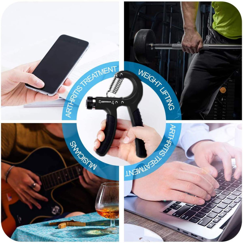 Adjustable Hand Grips Power Strengthened Exerciser Gripper Muscle Developer for Gym Workout Home Resistance 10Kg to 50Kg for Strong Wrist Finger and Forearms Equipment for Men and Women