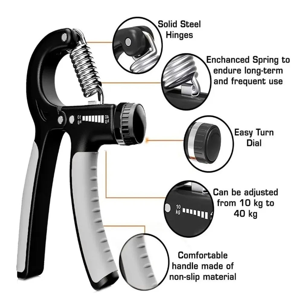 Adjustable Hand Grips Power Strengthened Exerciser Gripper Muscle Developer for Gym Workout Home Resistance 10Kg to 50Kg for Strong Wrist Finger and Forearms Equipment for Men and Women