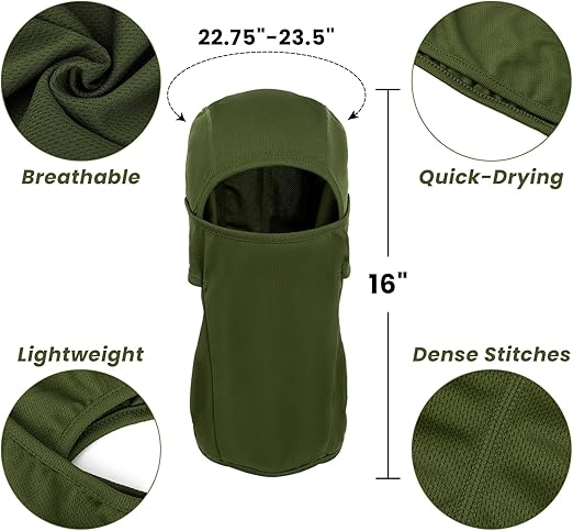 Full Face Cover Mask Cycling Motorcycle Summer Breathable UV Protector Hiking Riding