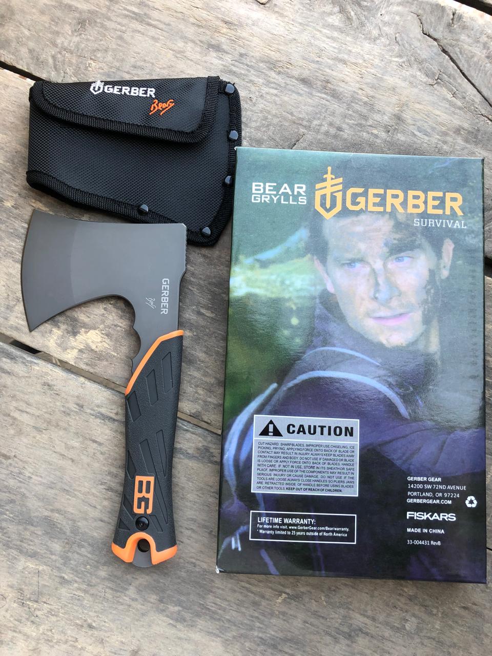 Gerber Bear Grylls Camping & Outdoor Axe with Nylon Sheath Hunting Camping Axe Military Survival