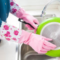 Long Rubber Pond and Drain Gloves – Household & Garden Chores, Gardening, Weeding, Washing, Cleaning & Dishwashing – Extra Protection Sleeves - Heavy Duty, Waterproof and Lined for Warmth Modern Safety Kitchen Gloves Home Use