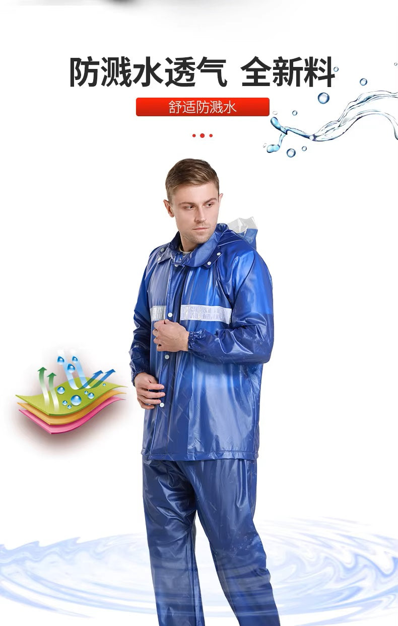 PVC RUBBER COATED RAIN COAT SUIT CHINA MADE