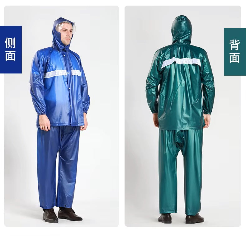PVC RUBBER COATED RAIN COAT SUIT CHINA MADE