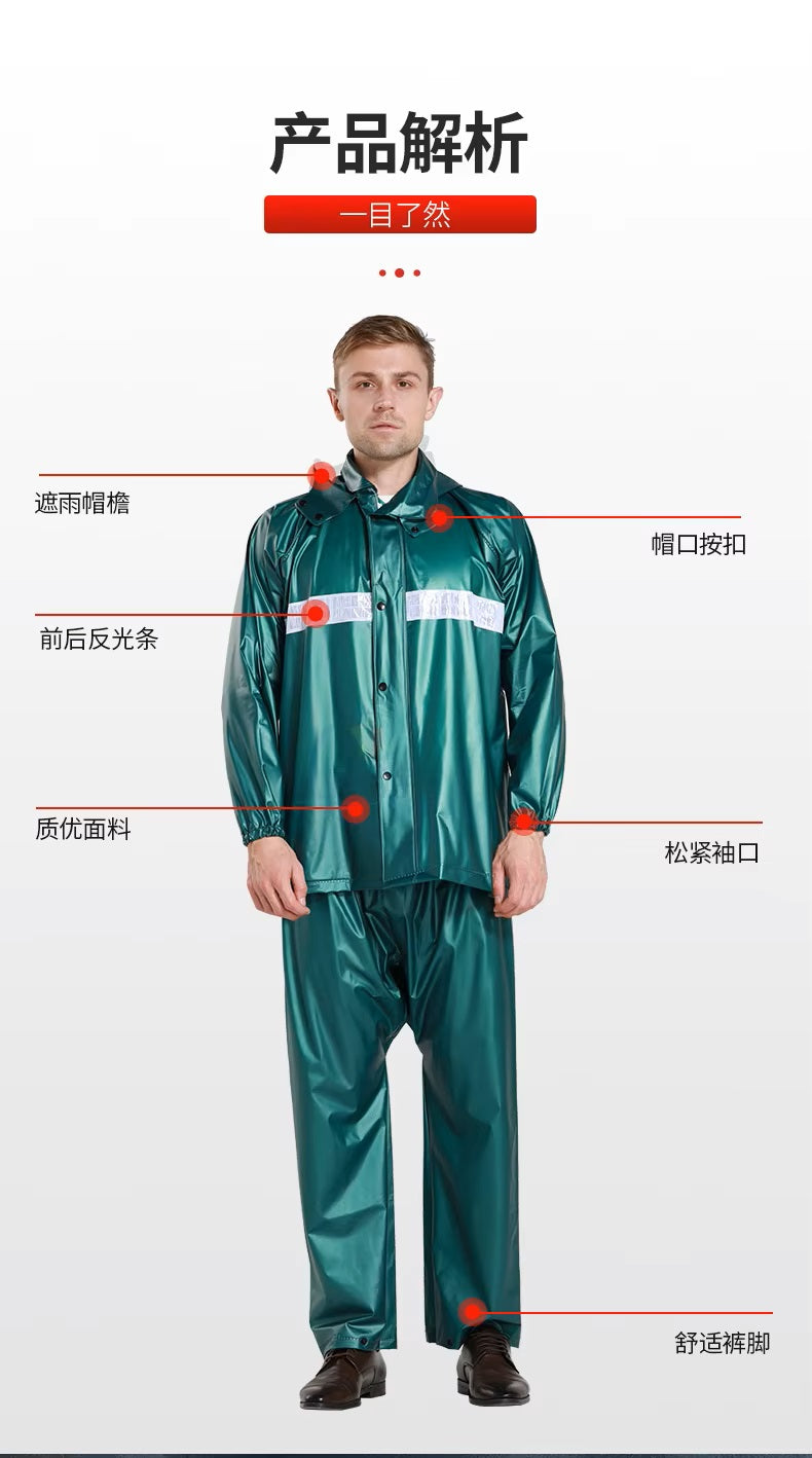 PVC RUBBER COATED RAIN COAT SUIT CHINA MADE