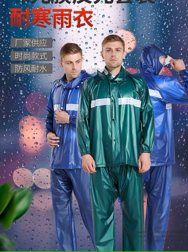 PVC RUBBER COATED RAIN COAT SUIT CHINA MADE