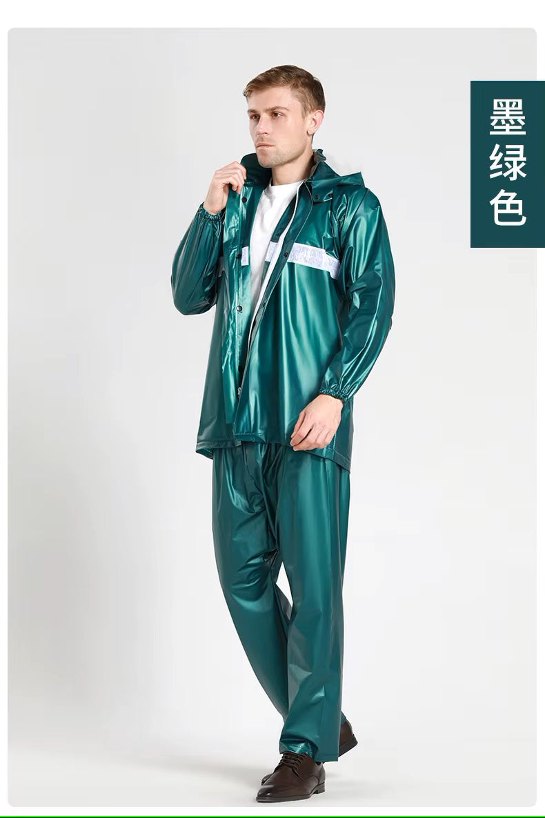PVC RUBBER COATED RAIN COAT SUIT CHINA MADE
