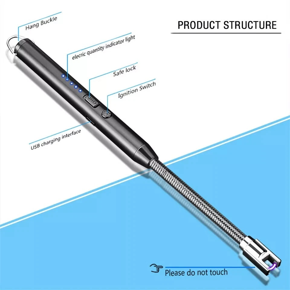 Rechargeable Electric USB Lighter Stove Lighter Long Neck Led Best Quality