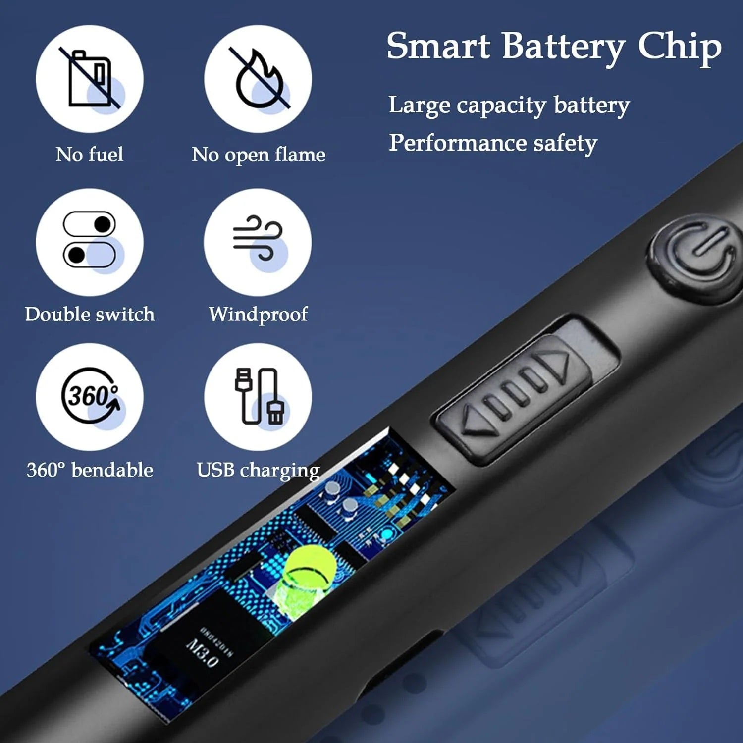 Rechargeable Electric USB Lighter Stove Lighter Long Neck Led Best Quality